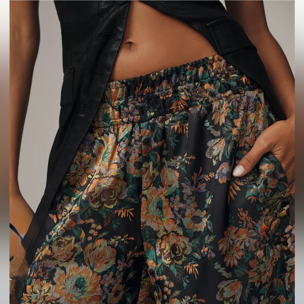 Anthropologie The Somerset Pull-On Pants:
Cropped Jacquard Edition Size Small - Picture 5 of 11